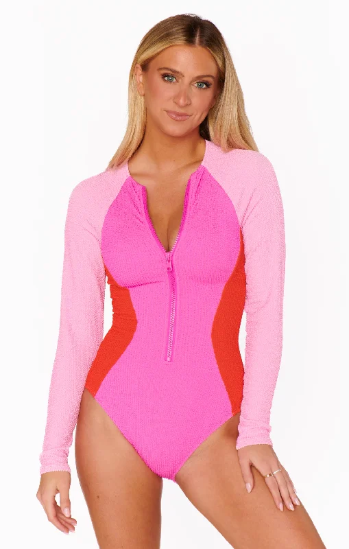 Surfside One Piece ~ Pink Pop Scrunch