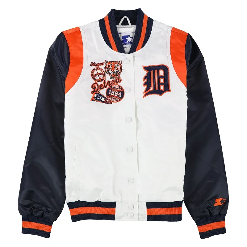 STARTER Womens Detroit Tigers Varsity Jacket, Multicoloured, Medium