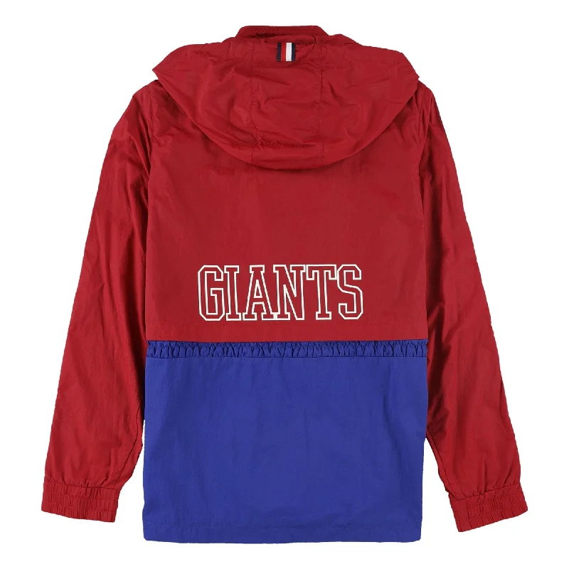 Tommy Hilfiger Womens NY Giants Windbreaker Jacket, Red, Small