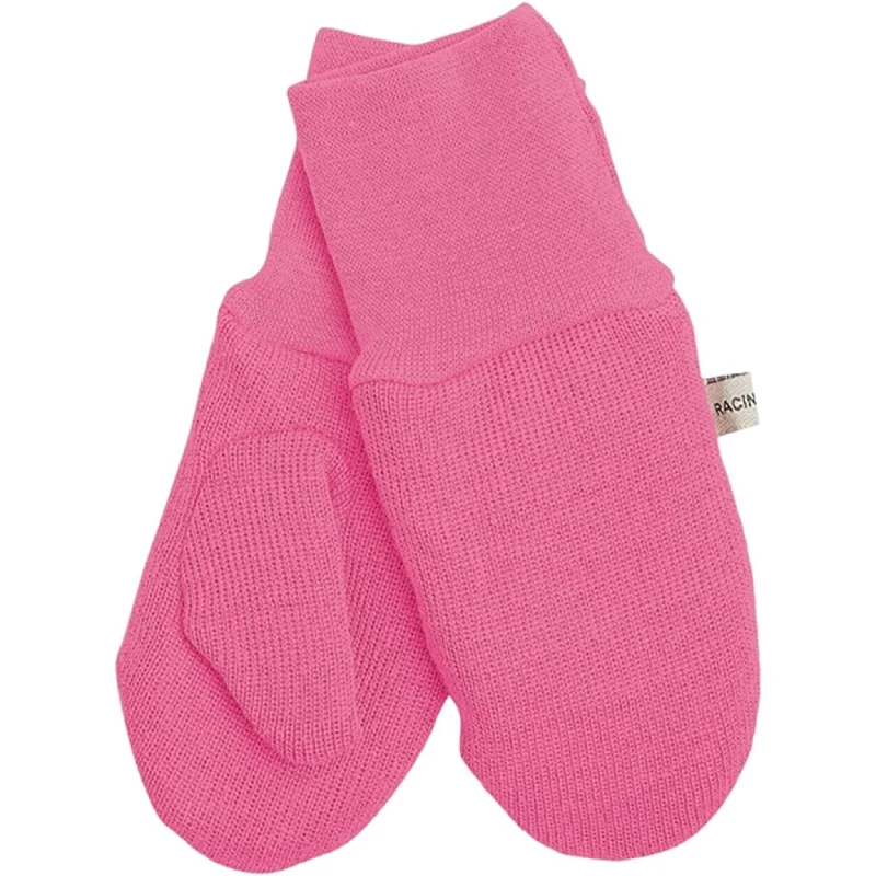 Racing Kids Mittens with Thumb Pink