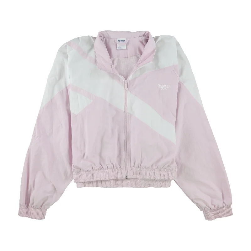 Reebok Womens Cropped Logo Windbreaker Jacket