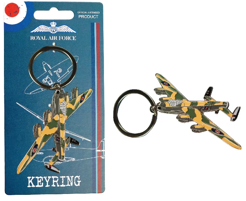 RAF Vintage Metal Enamel Keyring Lancaster