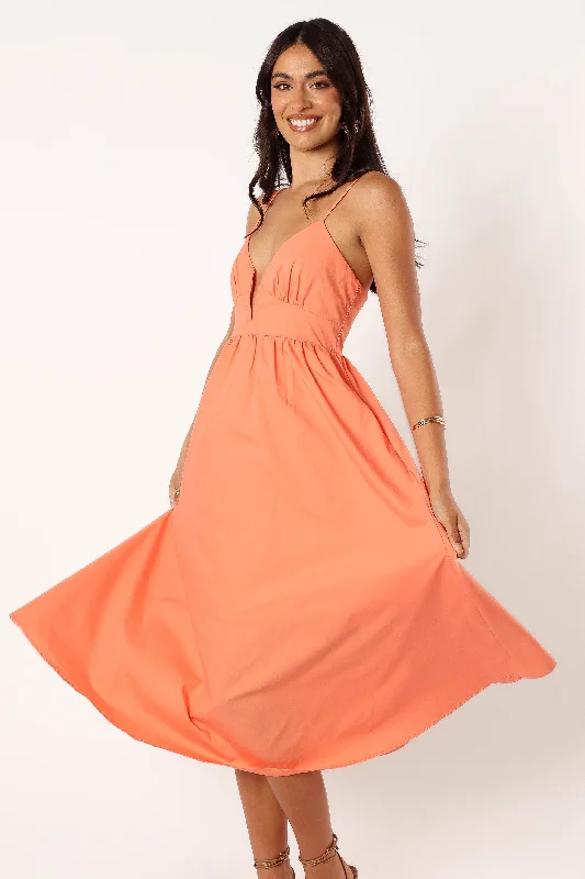 Noira Midi Dress - Apricot