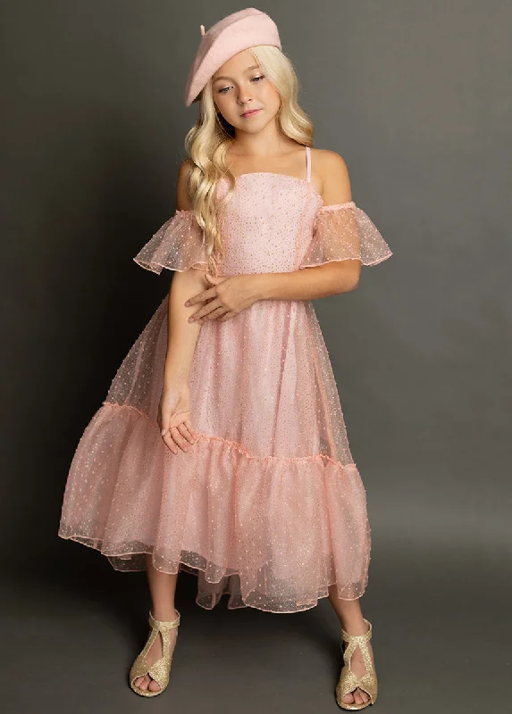 Chloe Dress in Pink Dot