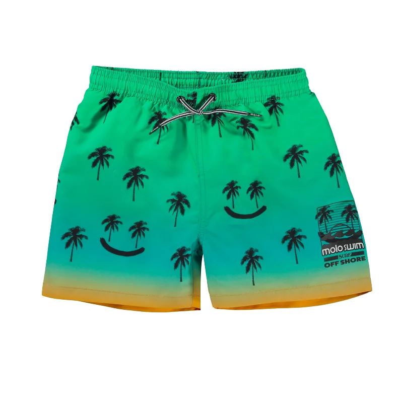 Green Niko Printed Swim Shorts