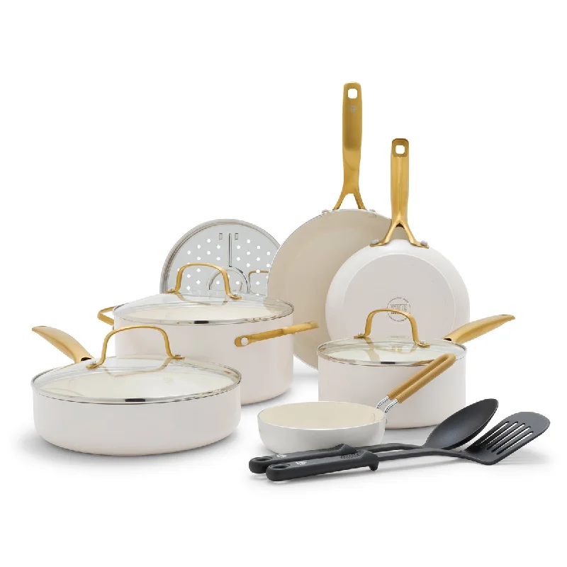 Blue Diamond White 12-Piece Cookware Set