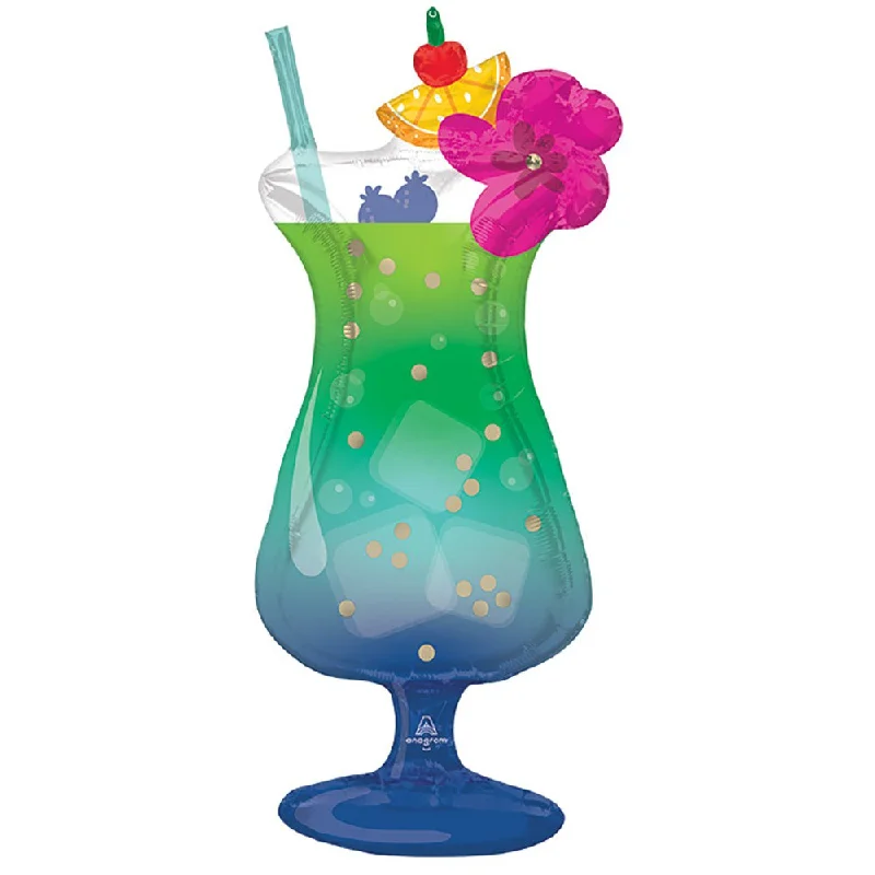 37 inch TROPICAL BLUE HAWAIIAN DRINK