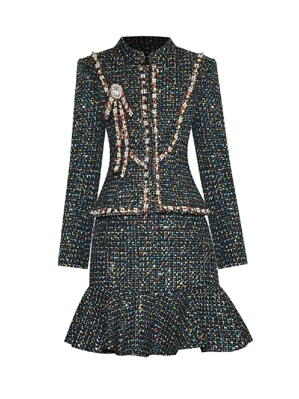 LIANNE Tweed Jacket & Skirt Set