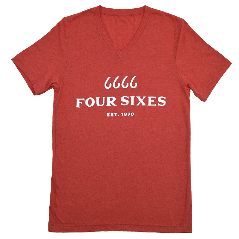 Logo Heather Red V-Neck Triblend