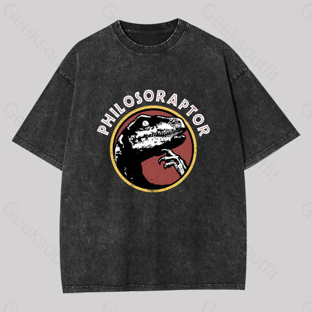 Philosoraptor Washed T-shirt