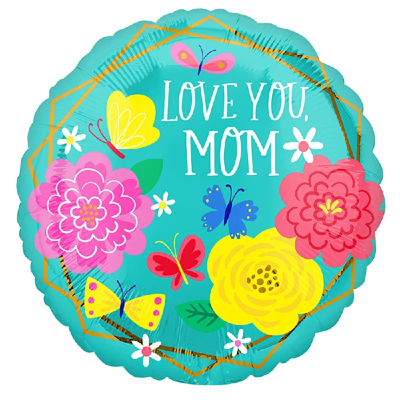 18 inch MOM PRETTY FLOWERS & BUTTERFLIES