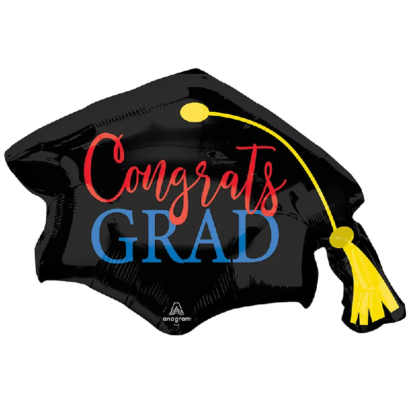 31 inch CONGRATS GRAD RED & BLUE