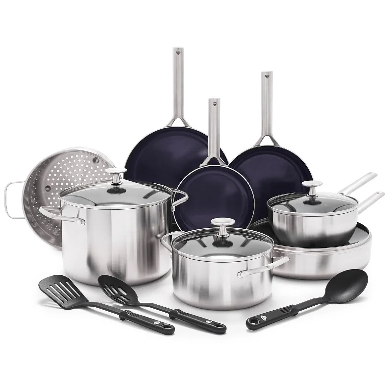 Blue Diamond Triple Steel 15-Piece Cookware Set