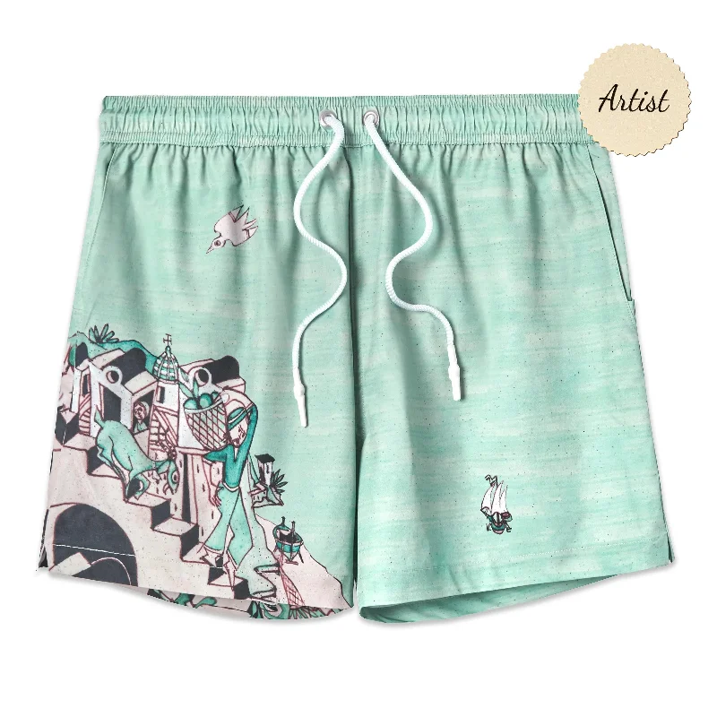 ‘Le Sirenuse’ Swim Trunks by Lucio Liguori