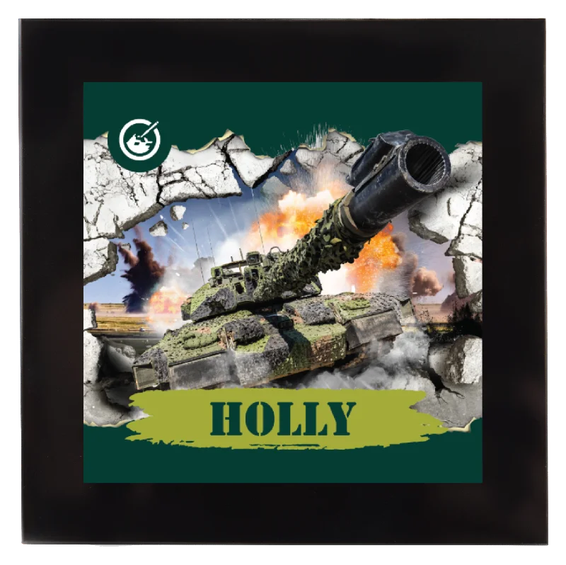 Tank Through Wall Personalised Coaster