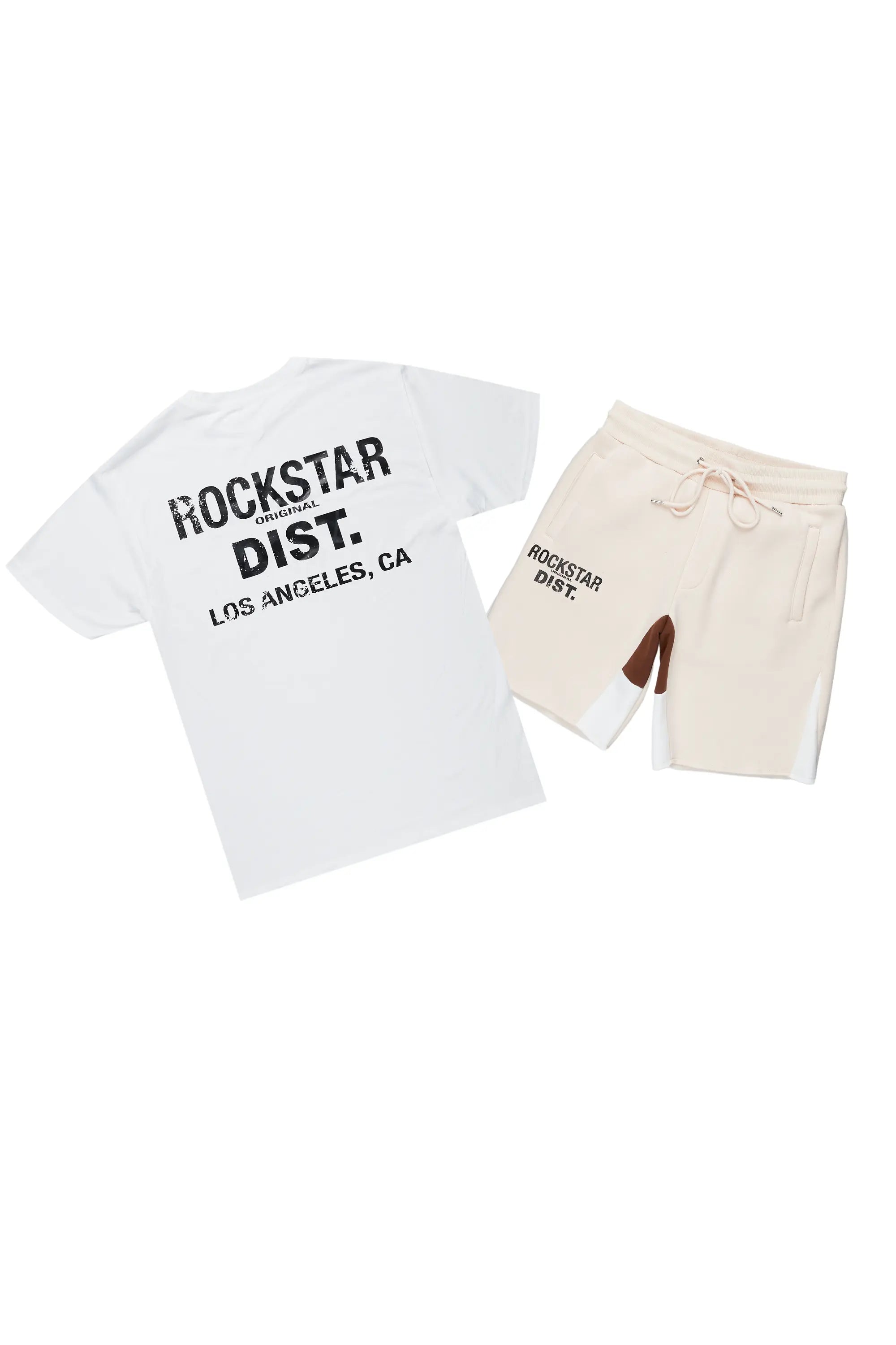 Boys Buck 3.0 White/Beige T-Shirt Short Set