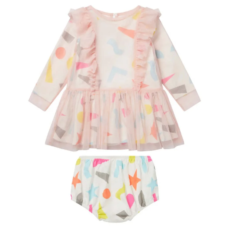 Multicolor Dress & Bloomer Set