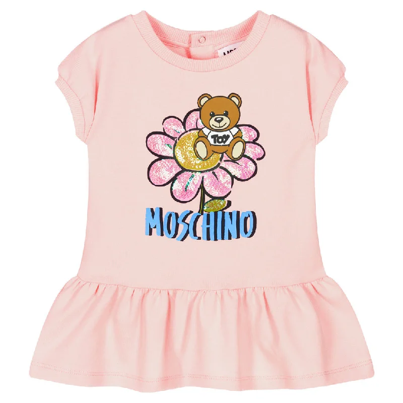 Pink Teddy Bear Logo Dress