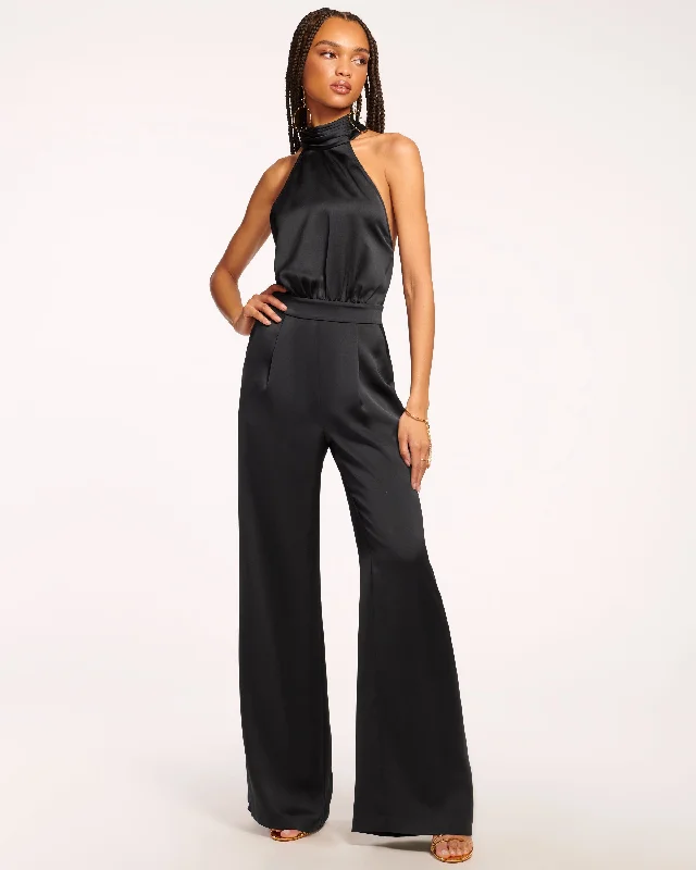 Tatiana Wide Leg Halter Jumpsuit