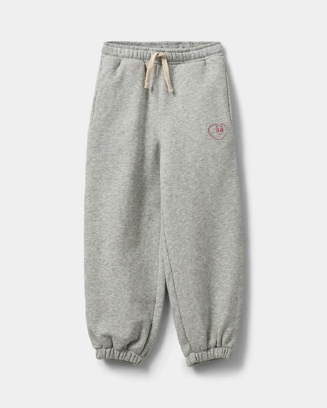 BORELLASB SWEATPANTS - Grey melange