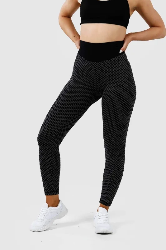 LUNA SEAMLESS SCRUNCH BUM LEGGINGS - BLACK