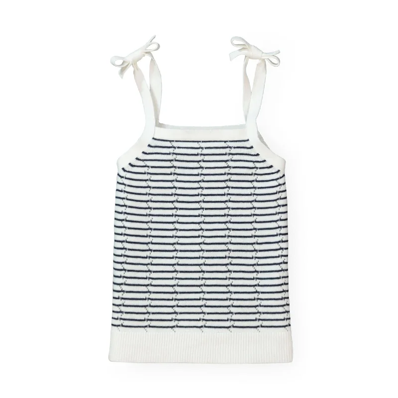 Pointelle Stripe Sweater Tank