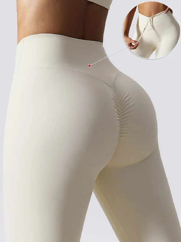 ZASUWA Female Drawstring Scrunch Bum Leggings