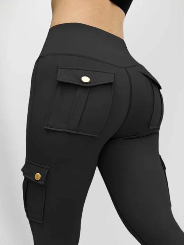 ZASUWA Female Pocket High-rise Cargo Style Leggings