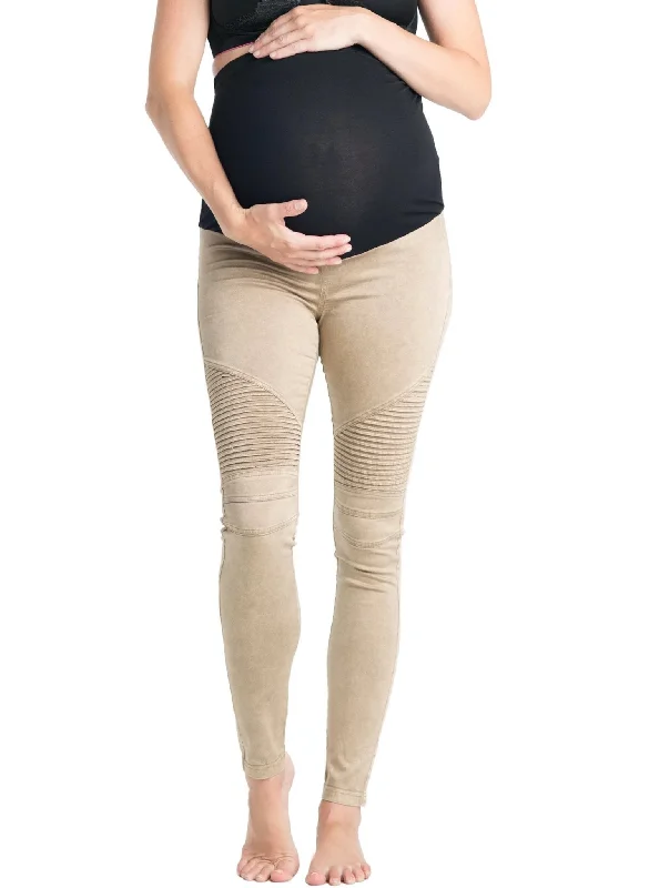 Desert Khaki Moto Leggings