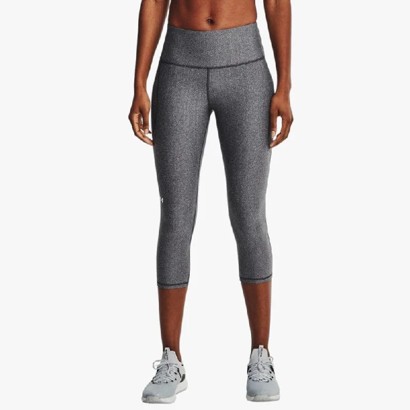 Under Armour Womens Heatgear Armour No-Slip Waistband Capris 019 Grey