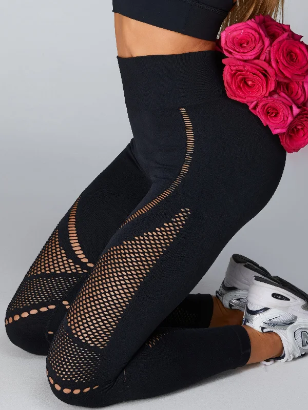 ZASUWA Female Sexy Fishnet Quick-dry High-rise Leggings