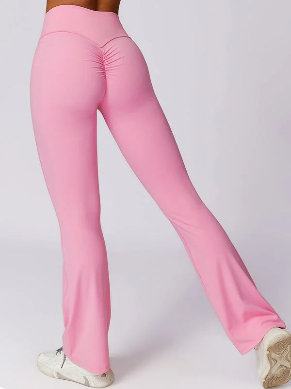 ZASUWA Female Flare Scrunch Bum Pants