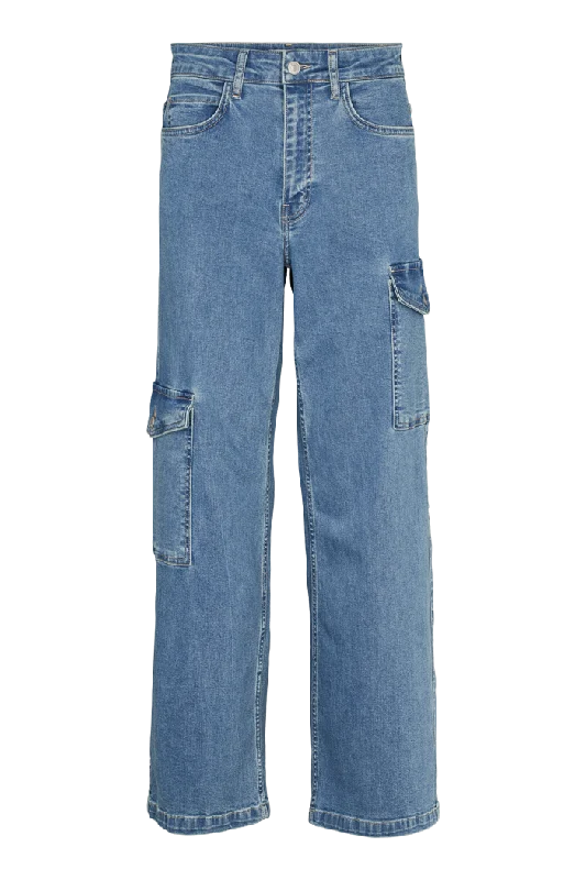 Enya Cargo Pants - Denim Blue