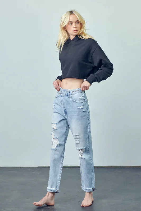 Insane Crossover Boyfriend Jeans